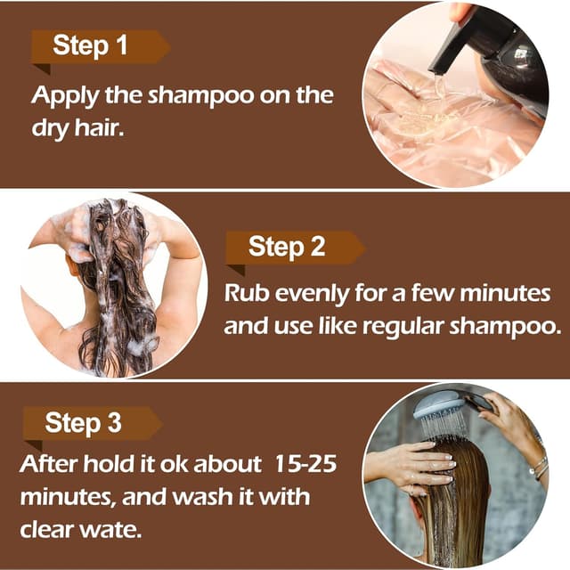 Detalle 2 de Haarfärbeshampoo 3in1 500 ml Schwarze