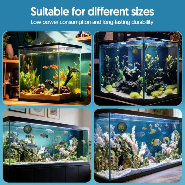 Thumbnail 6 de QZQ Digital Aquarium Thermometer with Wireless Touch Stick (LED Display) – 2 Pack