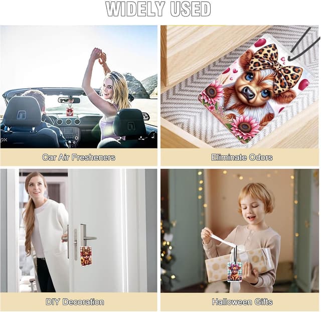 Thumbnail 4 de Highland Cow Car Air Fresheners 8 Pack