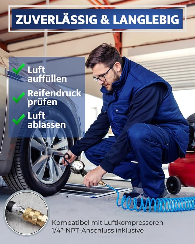 Detalle 2 de GERCHWAY Reifenfüller mit Manometer