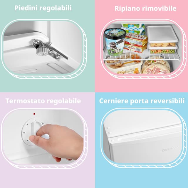 Detalle de COMFEE' RCU40WH3EU(E) Mini congelatore da 31 L con porta reversibile e termostato regolabile