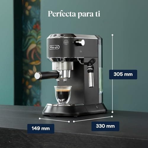 Thumbnail 8 de De'Longhi Dedica EC685.BK: cafetera de bomba para espresso con espumador 360º y doble uso (café molido o monodosis)