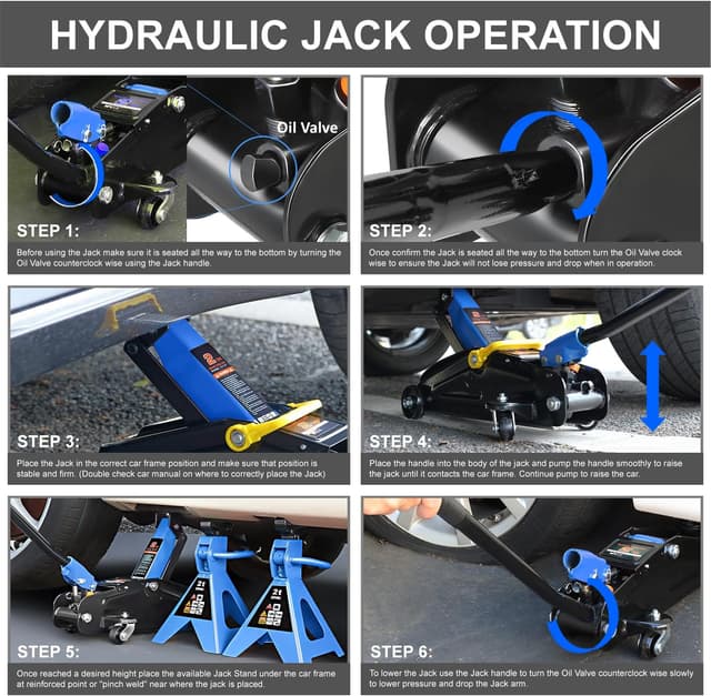 Detalle de DNA Motoring 2 Ton Jack and Stands Kit