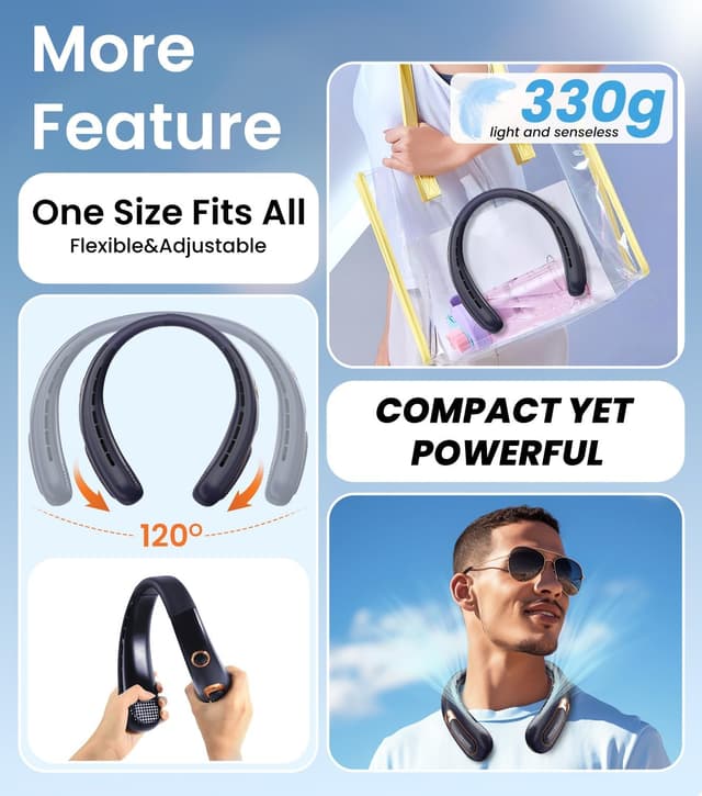 Thumbnail 6 de Ventilateur de cou 4000mAh 15h 🌀