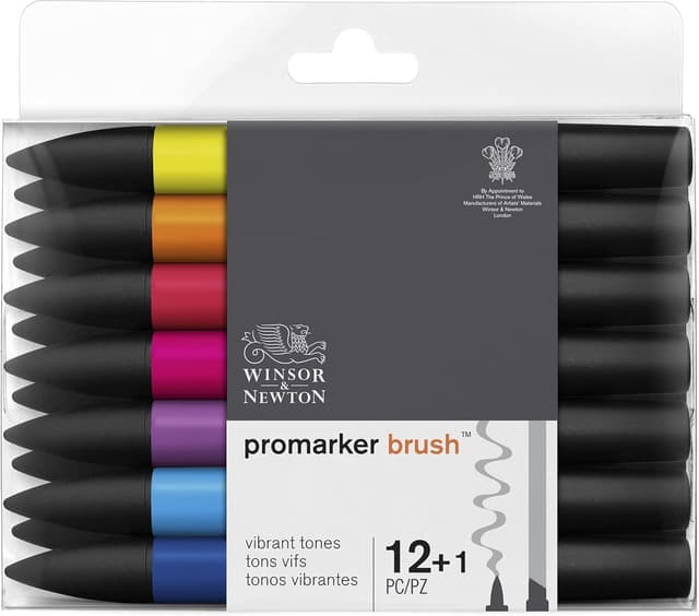 Detalle de Winsor & Newton ProMarker Brush 13 Farben Set