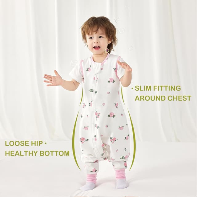 Detalle de Lot de 2 gigoteuses bébé Nivolltha 1 TOG en coton avec pieds