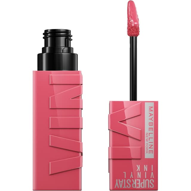 Detalle de Maybelline New York Super Stay Vinyl Ink Flüssiger Lippenstift 16H Halt & Glanz – Nuance 145 Rogue (4,2 ml)