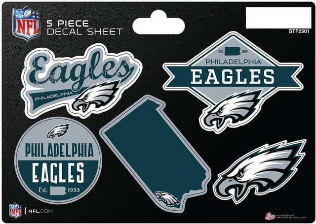 Detalle de Rico Industries NFL 5-Pc Sticker Sheet (Die-Cut Decals)