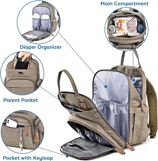 Detalle de Dikaslon Borsa zaini fasciatoio 42 x 20 x 30