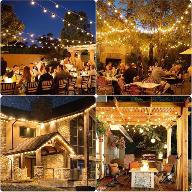 Detalle 2 de Light-Brightly Luci da catena luminosa da esterno 30 m con telecomando