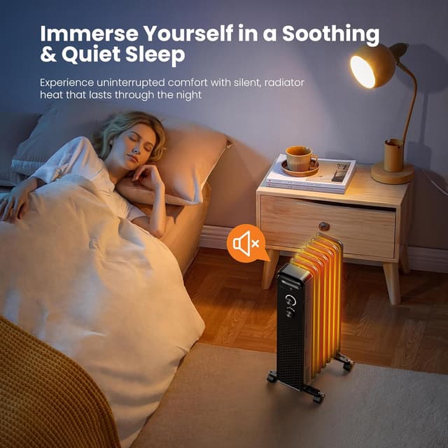 Thumbnail 5 de Portable Electric Radiator Heater 1500W