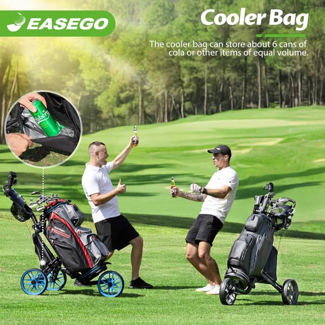 Thumbnail 5 de EASEGO Golf Push Cart 3-Wheel foldable golf caddy ⛳