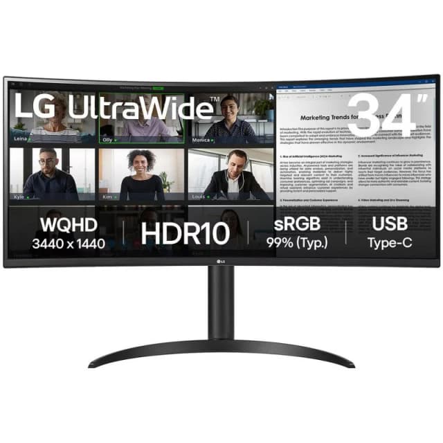 Detalle de LG 34WR55QK-B monitor UltraWide 34"