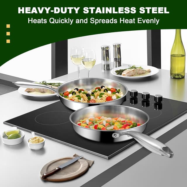 Thumbnail 6 de EWFEN 12 Inch Tri‑Ply Stainless Steel Frying Pan