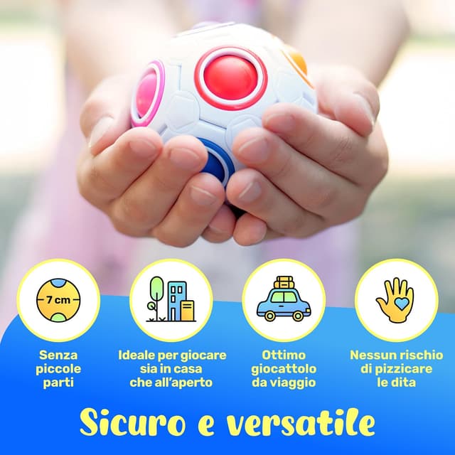 Thumbnail 6 de CUBIDI Palla Magica Arcobaleno 7 cm