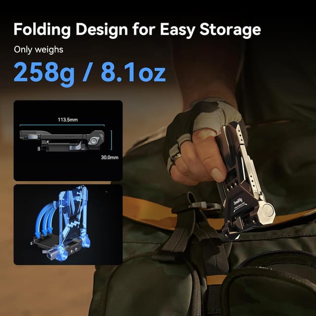 Detalle de SmallRig V-Mount Battery Plate 4064B – V-Lock-Akku-Montageplatte mit doppelter Arca-Swiss Schnellwechselplatte