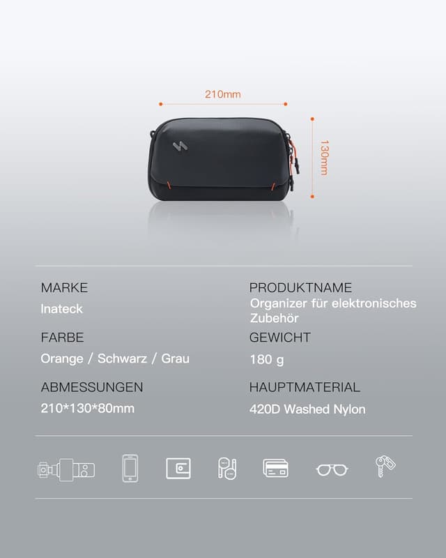 Thumbnail 1 de Inateck Portabler Kabeltasche 2 L