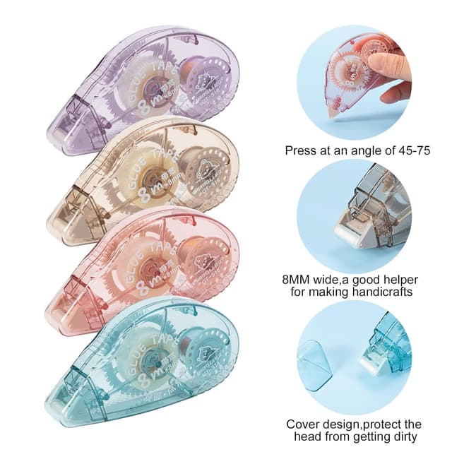 Detalle de Kunoli Glue Roller 0.31in x 26.25ft adhesive tape dispenser ๐จ