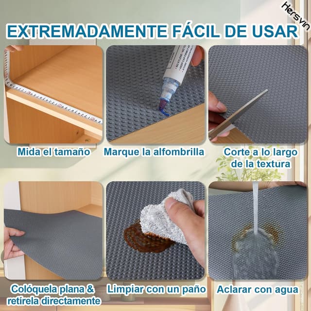 Thumbnail 2 de Hersvin Protector de Cocina 30cm x 300cm, EVA, Gris Oscuro 🛡