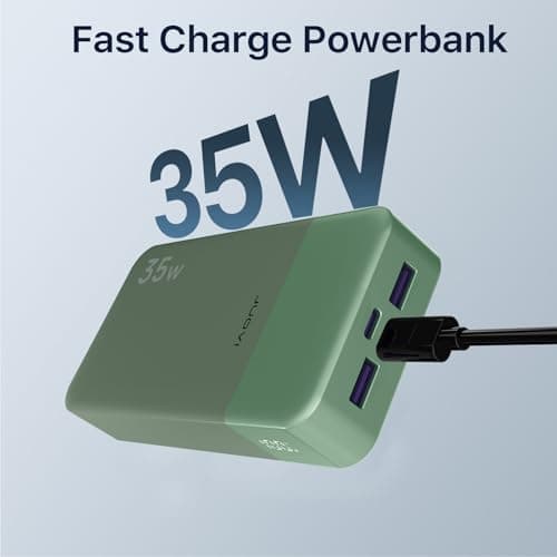 Detalle 2 de JUOVI J2651 Power Bank 35W ⚡ Batería 20000mAh Verde