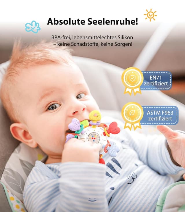 Thumbnail 2 de Infinno Baby Greifball & Rassel 0-12 Monate