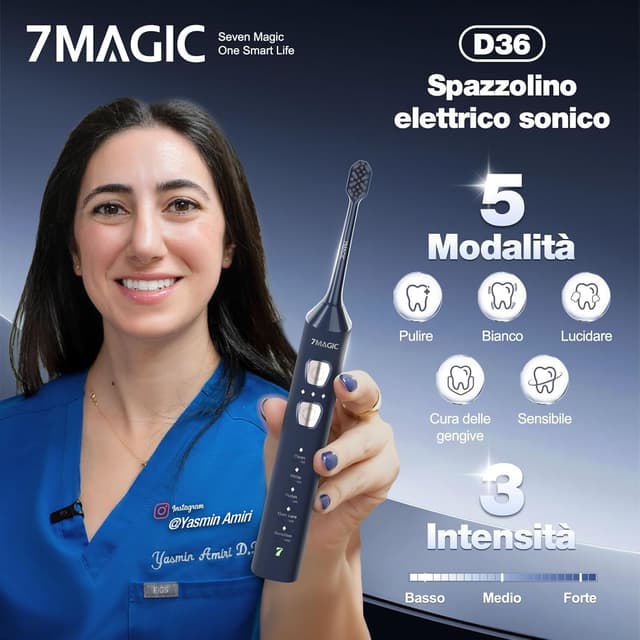 Detalle 2 de Spazzolino sonico 40.000 VPM blu