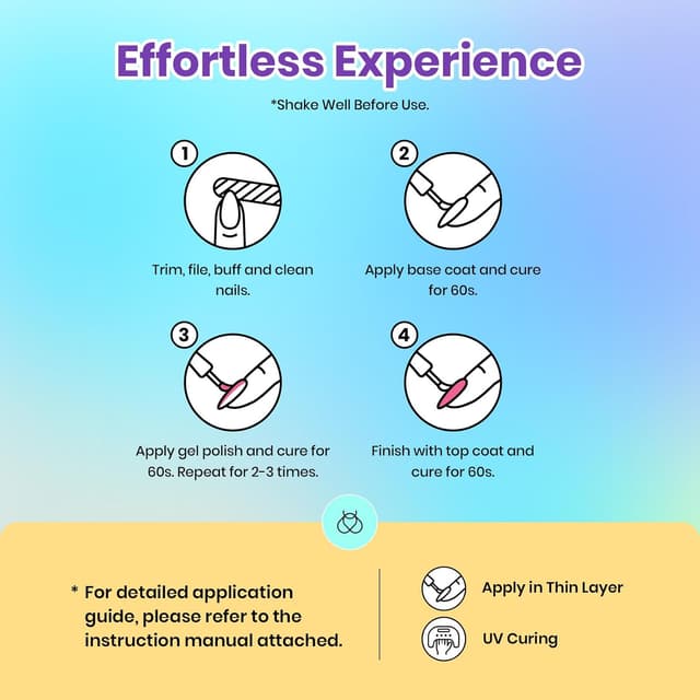 Detalle 2 de beetles Gel Nail Polish Spring Gel Set (55 Colors) with Base, Glossy/Matte Top Coats