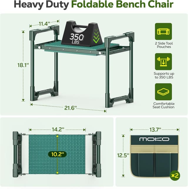 Detalle 2 de MoKo Garden Kneeler kneeling seat stool