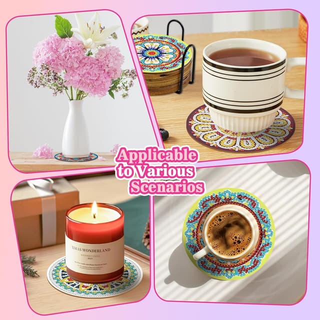 Thumbnail 6 de muhogxio Diamond Painting Untersetzer 10 Stück