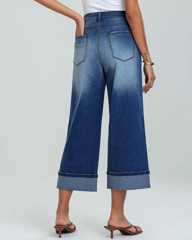 Detalle de GRAPENT Wide Leg Jeans 5 pockets