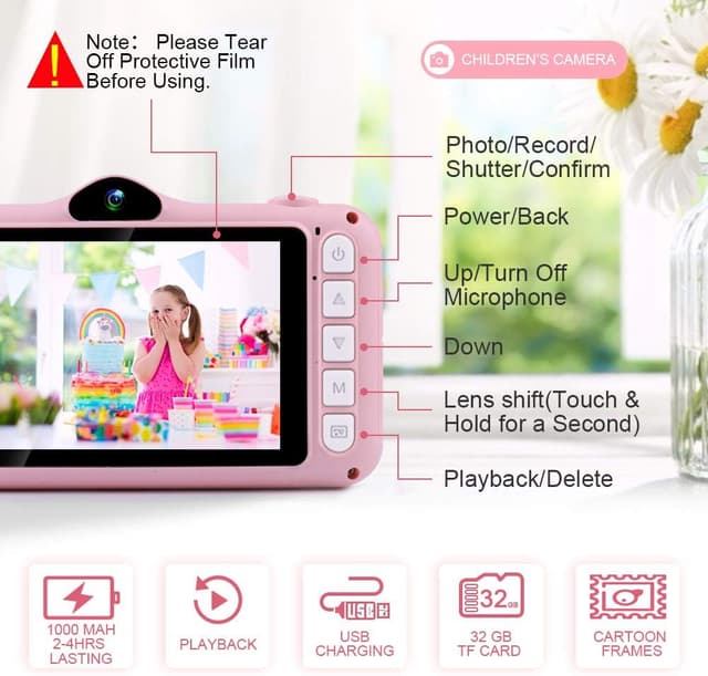 Thumbnail 4 de ITS HIN Y Kinderkamera Digitalkamera mit 12 MP