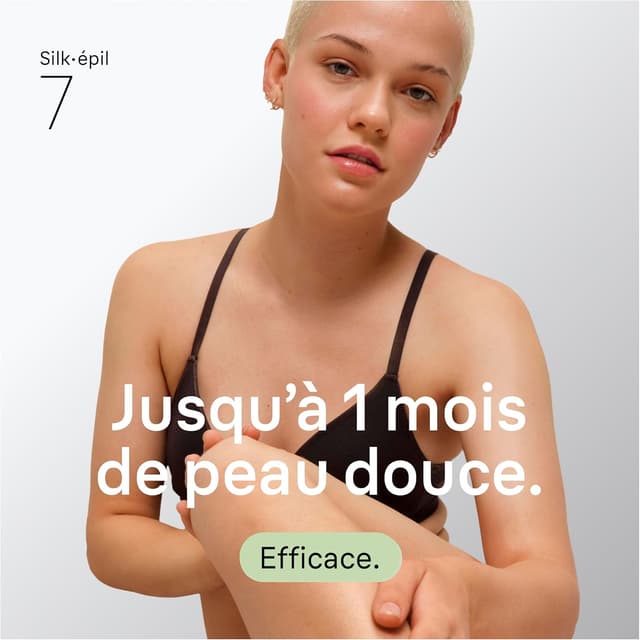 Detalle 2 de Braun Silk·épil 7 (7-011) épilateur électrique femme étanche argent, tête large et embout de massage
