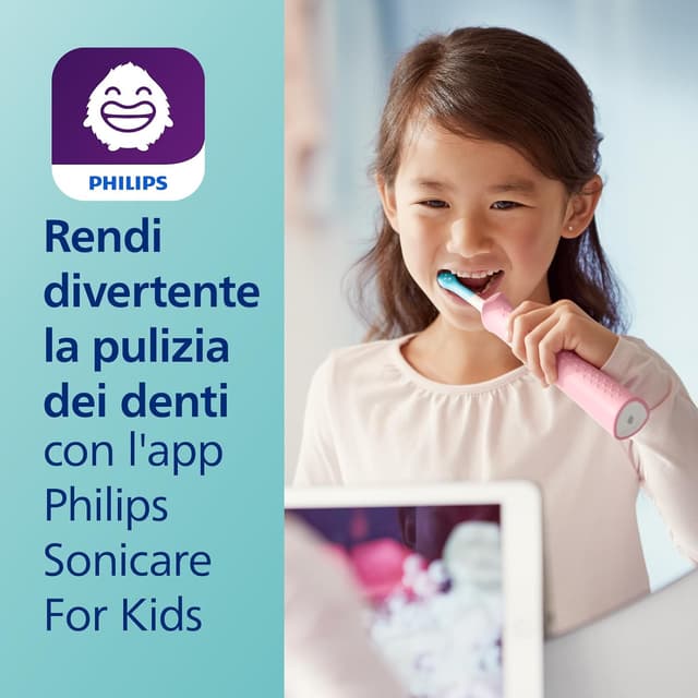 Detalle 2 de Philips Sonicare For Kids HX6352/42 spazzolino elettrico 🪥