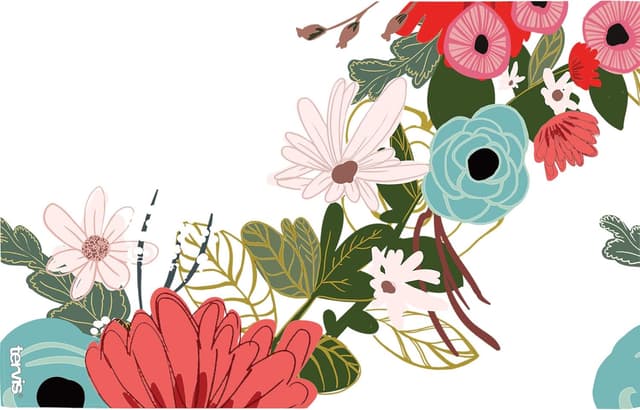 Detalle de Tervis Mellow Floral Made in USA Double-Walled Insulated Tumbler Travel Cup (16oz) – Classic