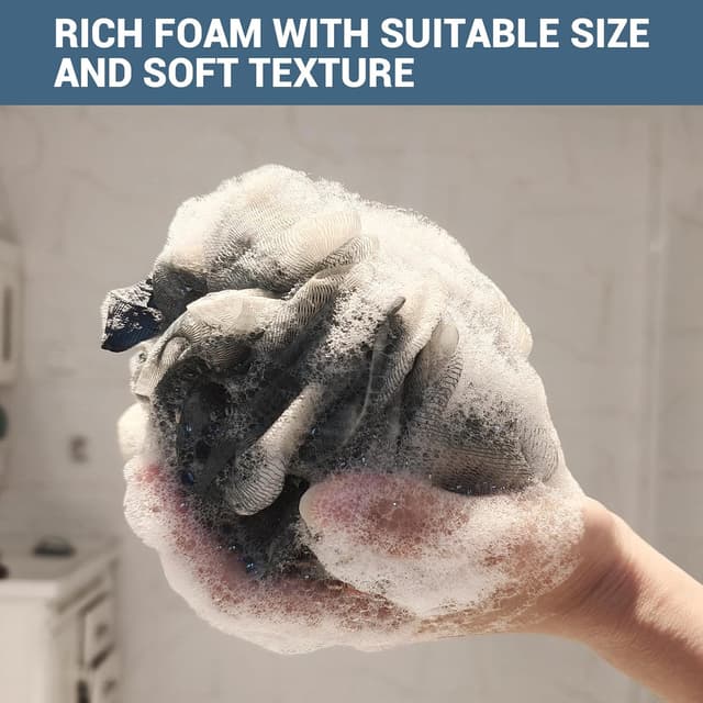 Detalle 2 de InemzTal Shower Puff Loofah 3 pack