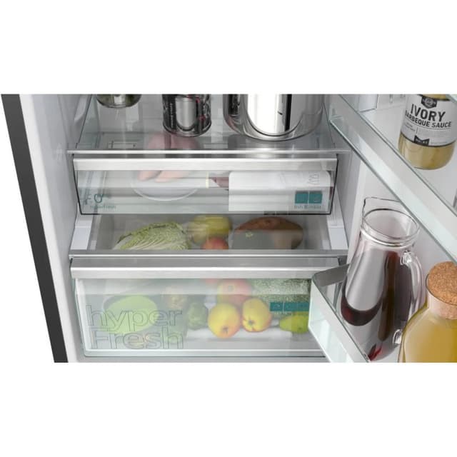 Detalle de Siemens KG39N4X1F combi No Frost Inverter HyperFresh (203 cm, 363 L) acero pulido