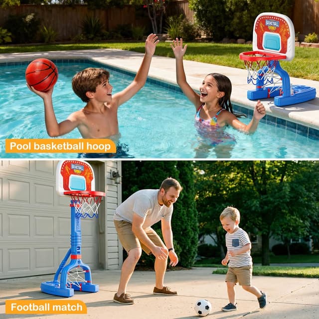 Thumbnail 4 de FLMAQE Toddler Basketball Hoop 53.15 in