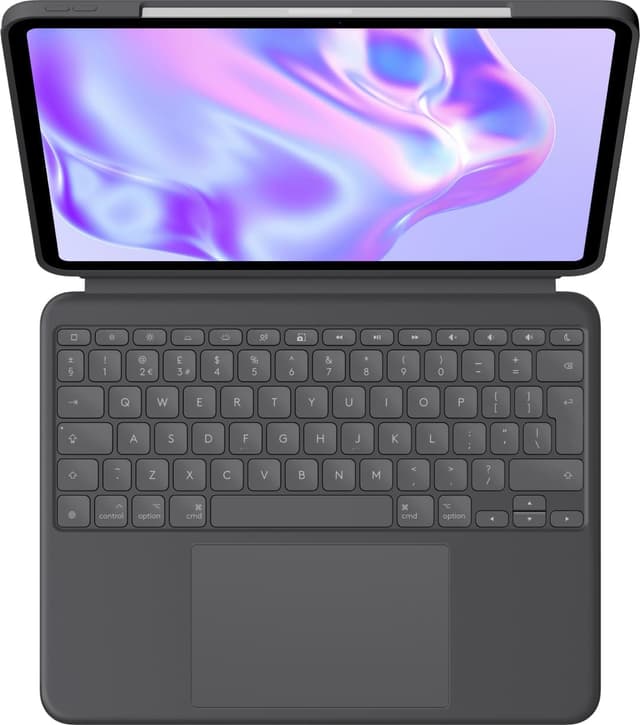 Detalle 2 de Logitech Combo Touch Keyboard Case for iPad Pro 13-inch (M4 & M5) (2024 & 2025) – Graphite, Detachable Backlit Keyboard (UK QWERTY)