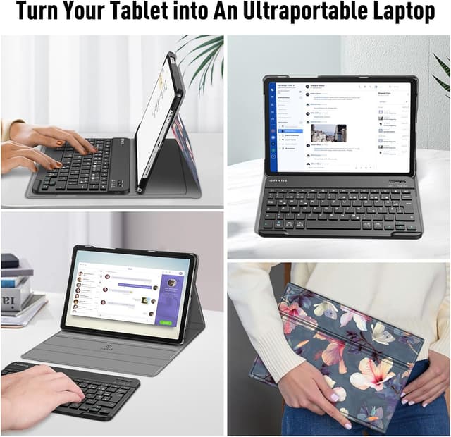 Detalle de FINTIE Tastatur Hülle für Samsung Galaxy Tab A11+ Plus 11" (2025) & Tab A9+ Plus 11" (2023) – abnehmbares Bluetooth-Keyboard Cover