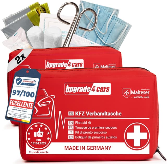 Thumbnail 6 de Upgrade4cars Kit di Pronto Soccorso 2026 Rosso