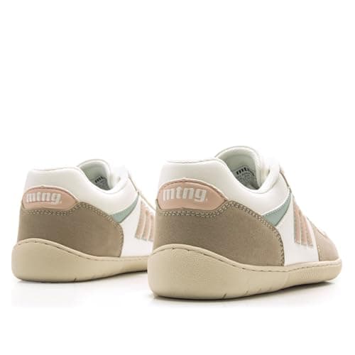 Detalle 2 de MTNG Deportivas Barefoot Mujer Free-Aria 60840/60444 en beige, con cierre de cordones