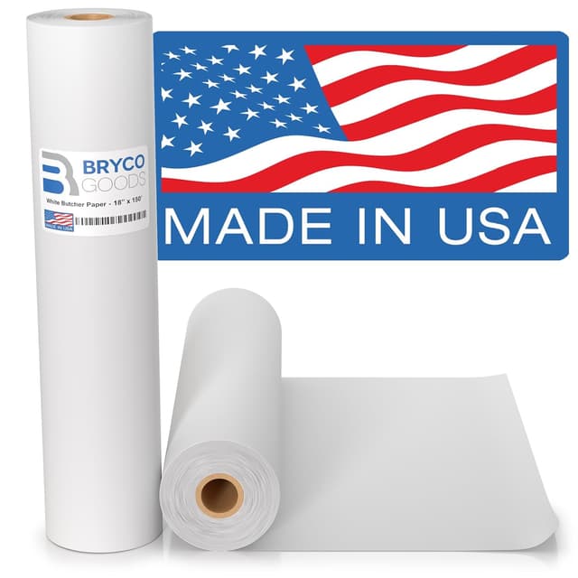 Detalle de White Kraft Butcher Paper Roll (18" x 150') — Unwaxed, Uncoated, Bleach-Free Style Paper for BBQ, Packaging & Sublimation