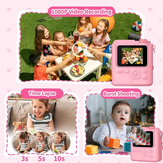 Detalle de Gofunly Sofortbildkamera Kinder mit Drucker, 1080P HD und 32 GB Speicher