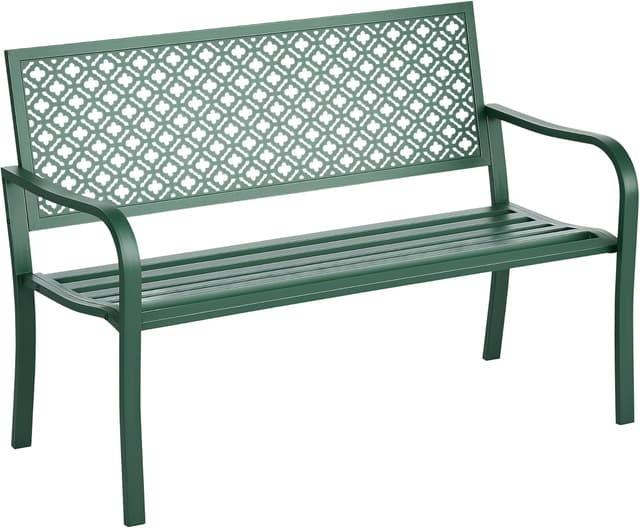 Detalle de Outsunny Banc Jardin 2 places acier vert foncé