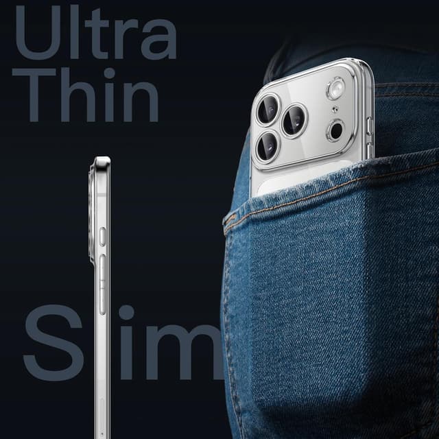 Detalle 2 de JETech Cover Slim Trasparente per iPhone 17 Pro Max da 6,9" con protezione completa per la fotocamera