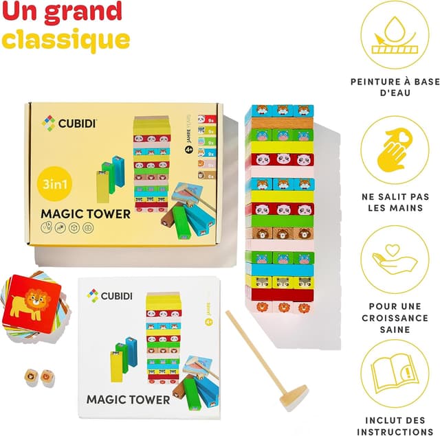 Thumbnail 5 de Cubidi Tour en bois empilable 3 ans