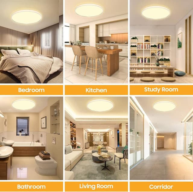 Detalle 2 de OUILA Plafoniera LED da soffitto 24W rotonda Ø30 cm 3000K, IP44