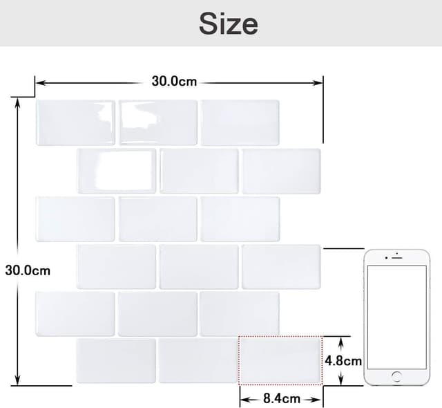 Thumbnail 5 de Yoillione Plus crédence adhésive métro blanc 3D 10 pcs 🧱