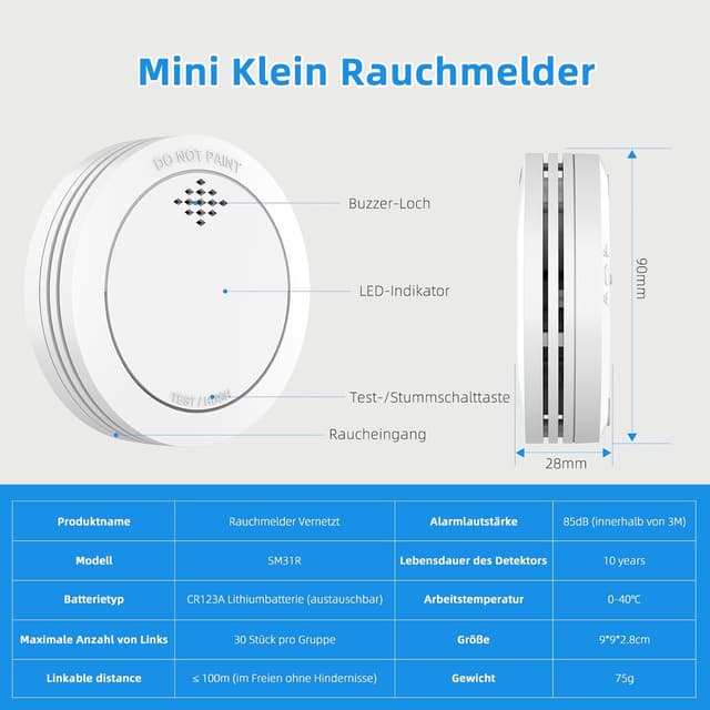 Thumbnail 6 de XINDUM 10-Jahre Rauchmelder Set 6