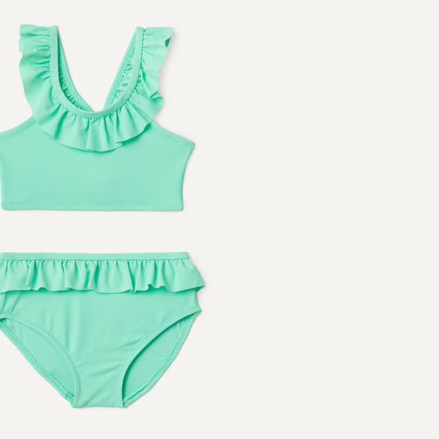 Detalle 2 de Amazon Essentials Fille – Bikini deux pièces à volants, tissu extensible pour la nage